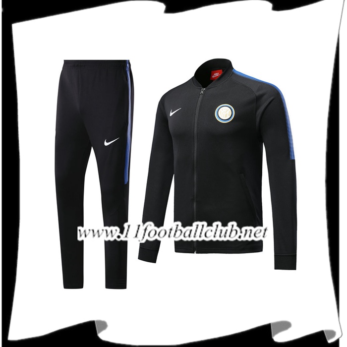 Site D Survetement - Veste Inter Milan Noir Ensemble 2017/2018 Pas Cher Du Chine