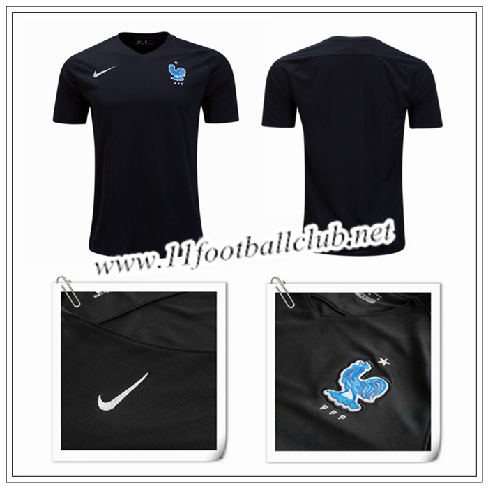 Le Nouveaux Maillot de France Exterieur Noir 2017/2018 Junior