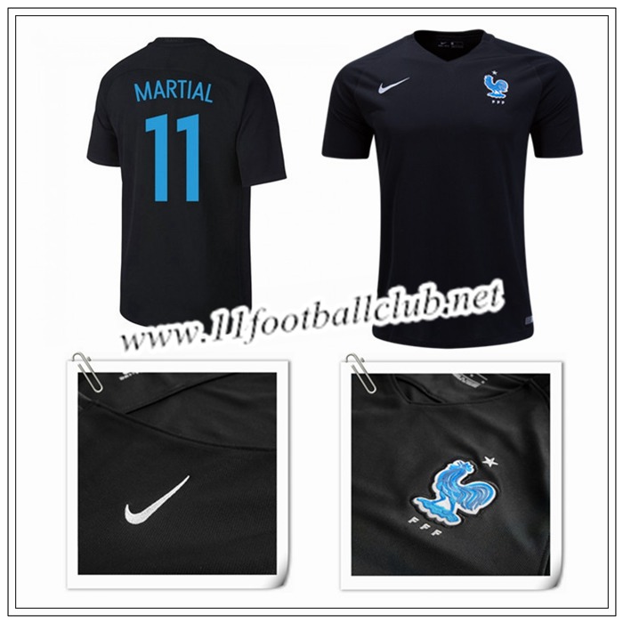 Le Nouveau Maillot du France Martial 11 Exterieur Noir 2017/2018 Officiel