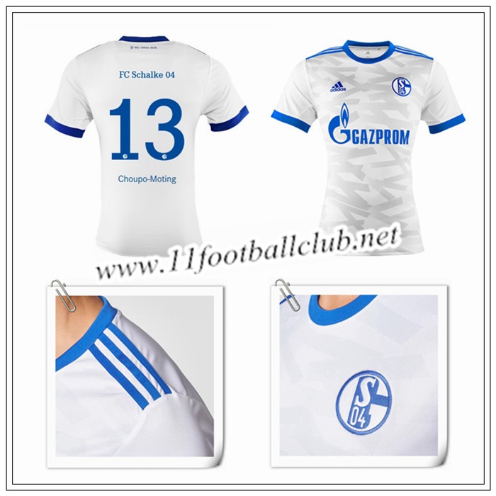 Le Nouveau Maillot du Schalke 04 CHOUPO MOTING 13 Exterieur Bleu 2017/2018 Personnalisé
