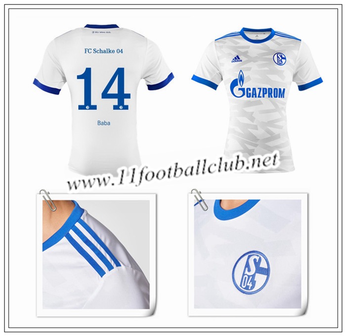 Le Nouveau Maillot du Schalke 04 Gerald Asamoah 14 Exterieur Bleu 2017/2018 Officiel
