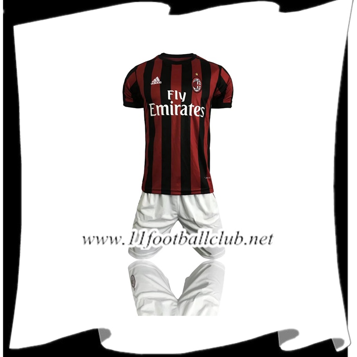 Le Nouveaux Maillot de Foot Milan AC Domicile + Short 2017/2018 Authentic