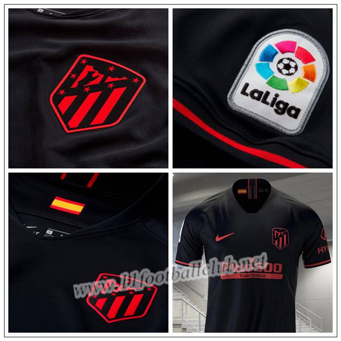 Maillot de Foot Atletico Madrid M Llorente 14 Enfant Noir Exterieur 2019 2020 Pas Cher 11footballclub En En Ligne