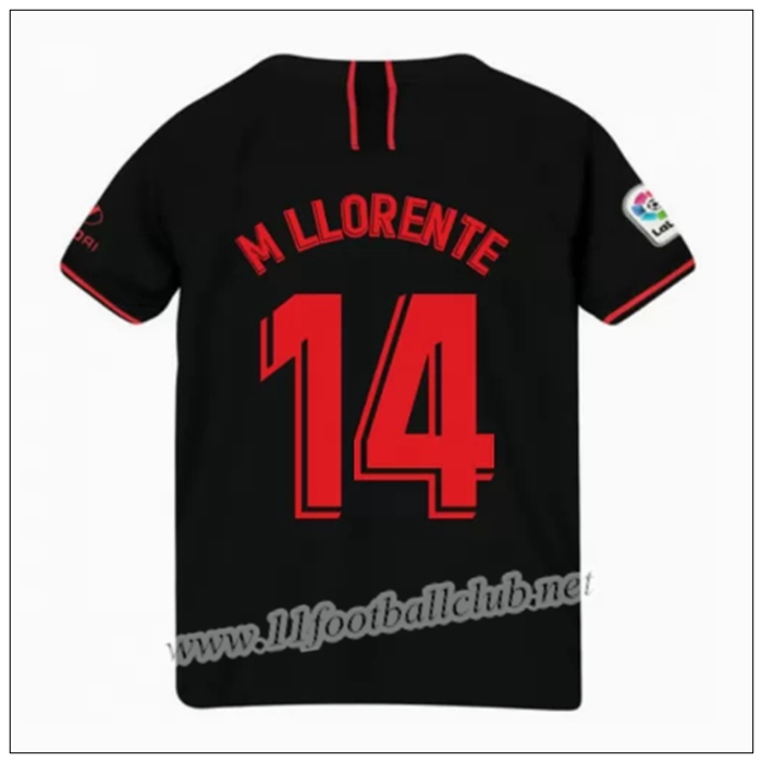 Officiel Nouveaux Maillot Atletico Madrid M Llorente 14 Enfant Exterieur Noir Nike 19/20 Junior