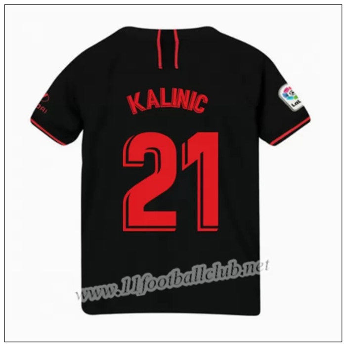 Officiel Nouveau Maillot Atletico Madrid Kalinic 21 Enfant Exterieur Noir Nike 19/20 Vintage