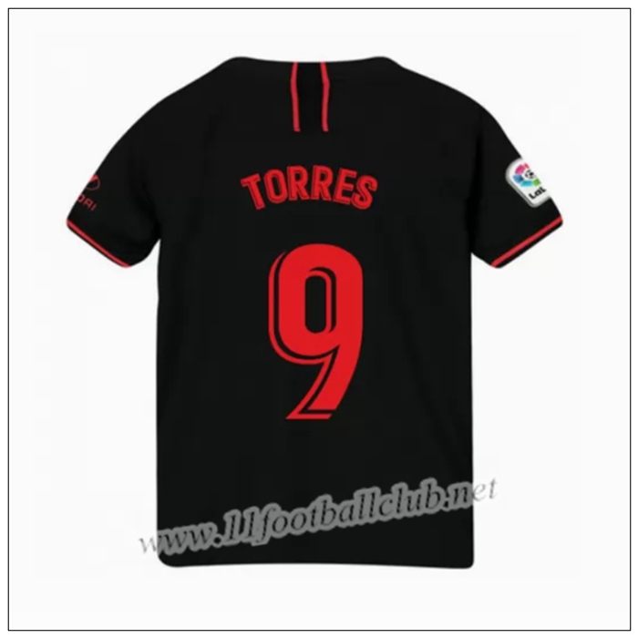 Officiel Nouveau Maillot Atletico Madrid MORATA 9 Enfant Exterieur Noir Nike 19/20 Personnalisable