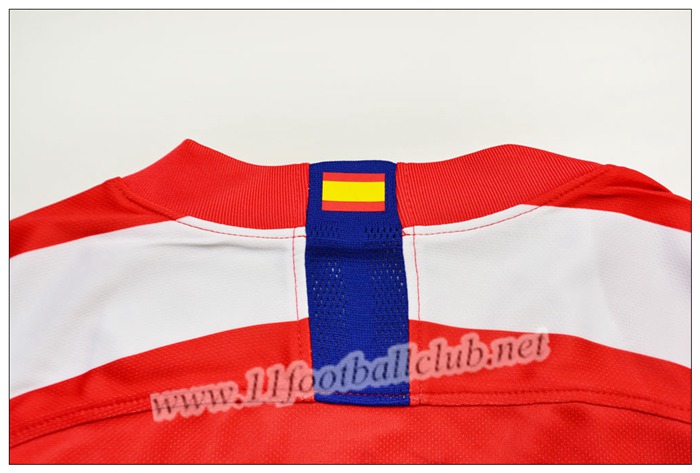 Maillot de Foot Atletico Madrid Enfant Rouge/Blanc Domicile 2019 2020 Pas Cher - Vente 11footballclub En Gros