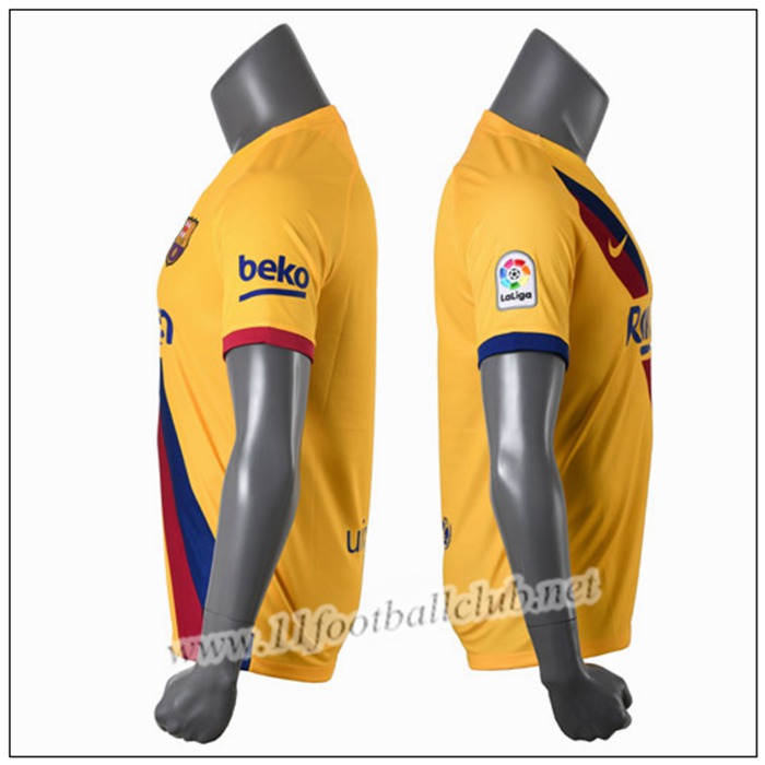 Maillot de Foot Barca Enfant Jaune Exterieur 2019 2020 Pas Cher - 11footballclub.net Grossiste