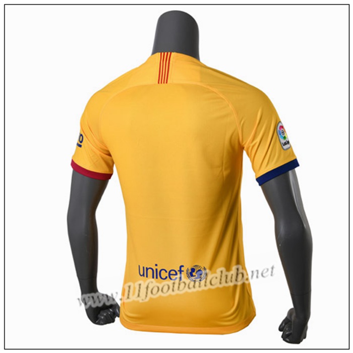 Maillot de Foot Barca GRIEZMANN 17 Enfant Jaune Exterieur 2019 2020 Pas Cher - Vente 11footballclub En Gros