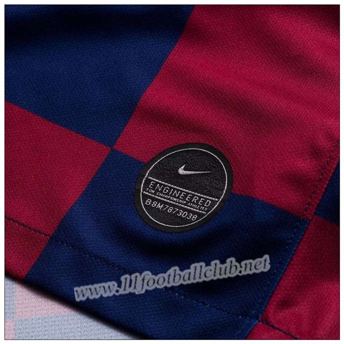 Maillot de Foot Barca PIQUE 3 Enfant Bleu Et Rouge Domicile 2019 2020 Pas Cher 11footballclub Officiel
