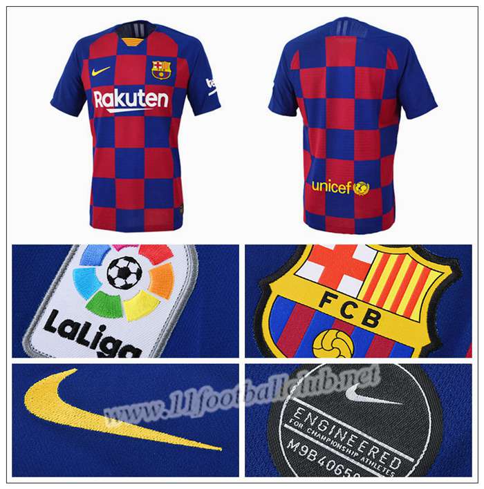 Maillot de Foot Barca F.De Jong 21 Enfant Bleu Et Rouge Domicile 2019 2020 Pas Cher | 11footballclub Online