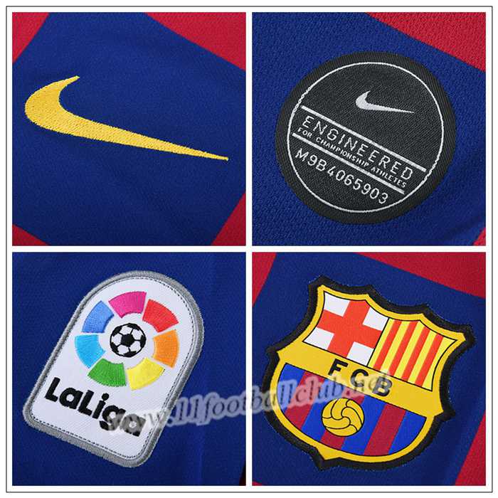 Maillot de Foot Barca SERGIO 5 Enfant Bleu Et Rouge Domicile 2019 2020 Pas Cher - 11footballclub Chinois