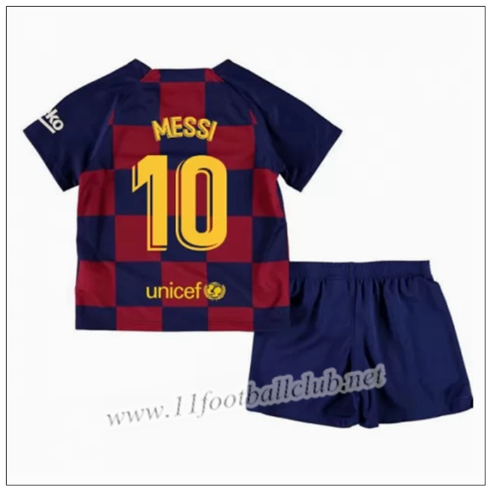 Officiel Nouveaux Maillot Barcelone MESSI 10 Enfant Domicile Bleu Et Rouge Nike 19/20 Junior