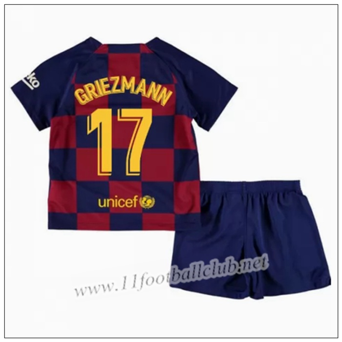 Officiel Nouveaux Maillot Barcelone GRIEZMANN 17 Enfant Domicile Bleu Et Rouge Nike 19/20 Authentic
