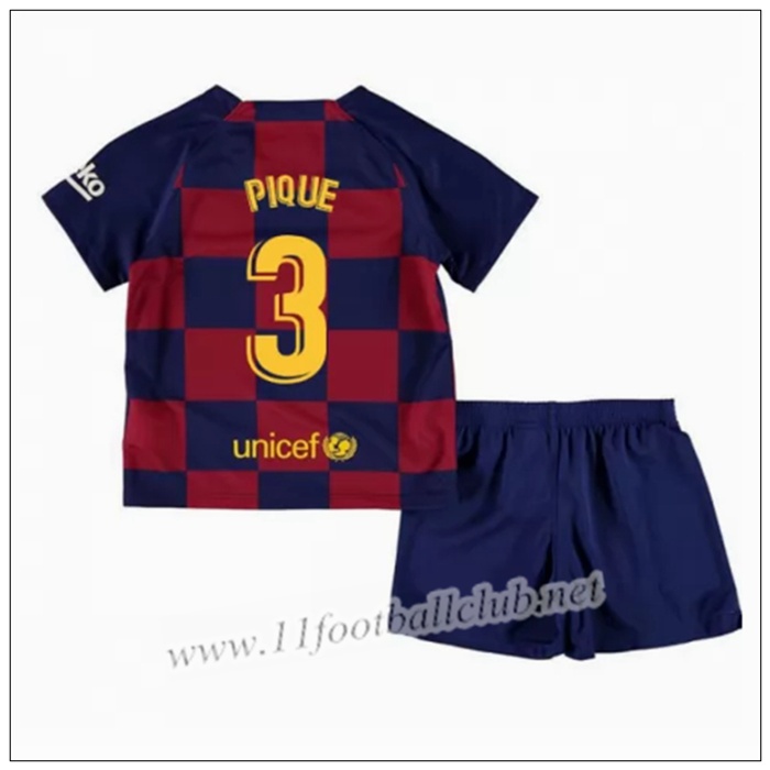 Officiel Nouveaux Maillot Barcelone PIQUE 3 Enfant Domicile Bleu Et Rouge Nike 19/20 Junior