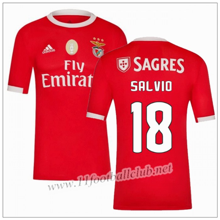 Officiel Nouveau Maillot Benfica SALVIO 18 Domicile Rouge Adidas 19/20 Officiel