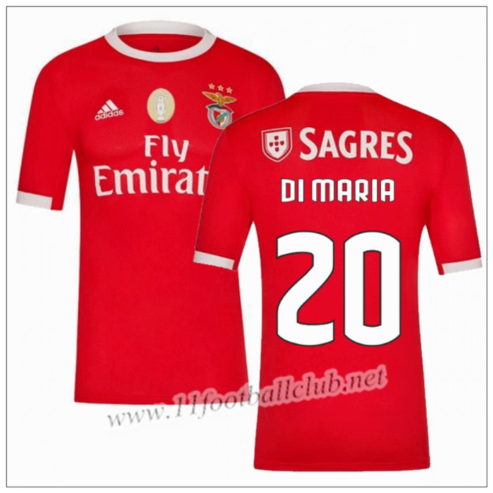 Officiel Nouveau Maillot Benfica DI MARIA 20 Domicile Rouge Adidas 19/20 Personnalisé