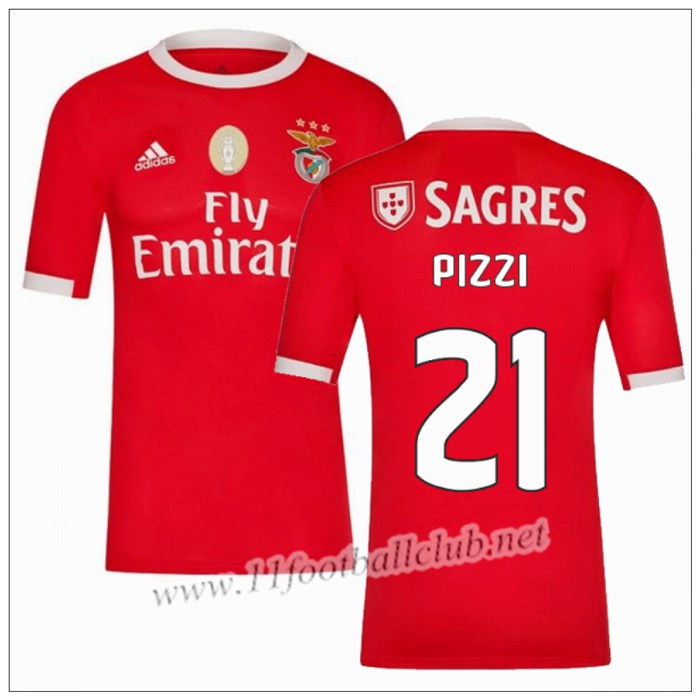 Officiel Nouveaux Maillot Benfica PIZZI 21 Domicile Rouge Adidas 19/20 Floqué