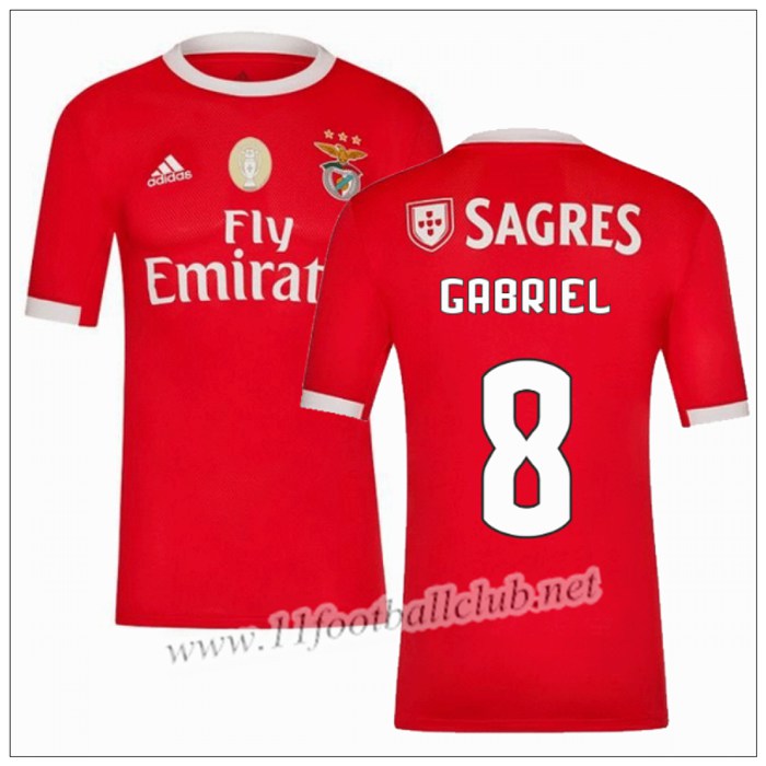 Officiel Nouveau Maillot Benfica GABRIEL 8 Domicile Rouge Adidas 19/20 Personnalisable