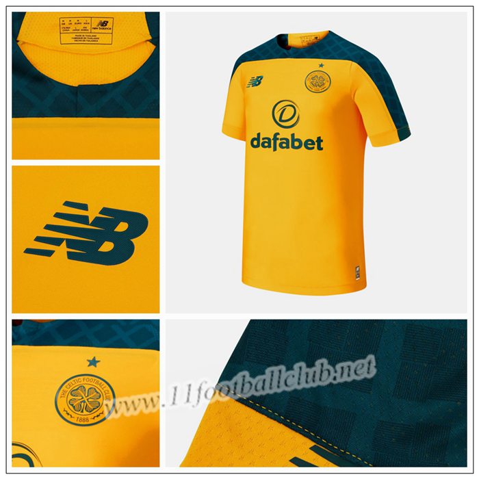 Maillot de Foot Celtic Jaune Exterieur 2019 2020 Pas Cher : Prix 11footballclub Eshop