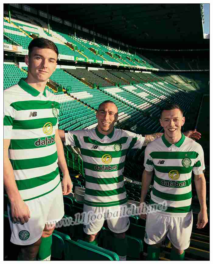 Nouveaux Maillot de Foot Celtic LUSTIG 23 Domicile New Balance 19/20 Pas Cher