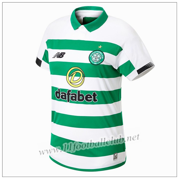 Officiel Nouveau Maillot Celtic Femme Domicile Blanc/Vert New Balance 19/20 Authentic