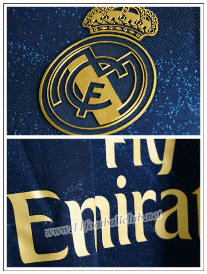 Maillot de Foot Real Enfant Bleu Foncé Exterieur 2019 2020 Pas Cher Et 11footballclub Outlet