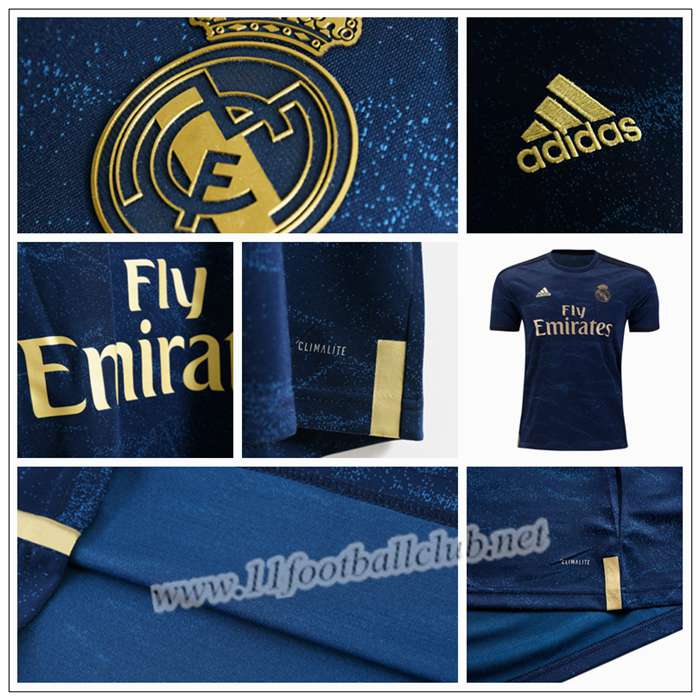 Nouveau Maillot de Foot Real SERGIO RAMOS 4 Enfant Exterieur Adidas 19/20 Pas Cher
