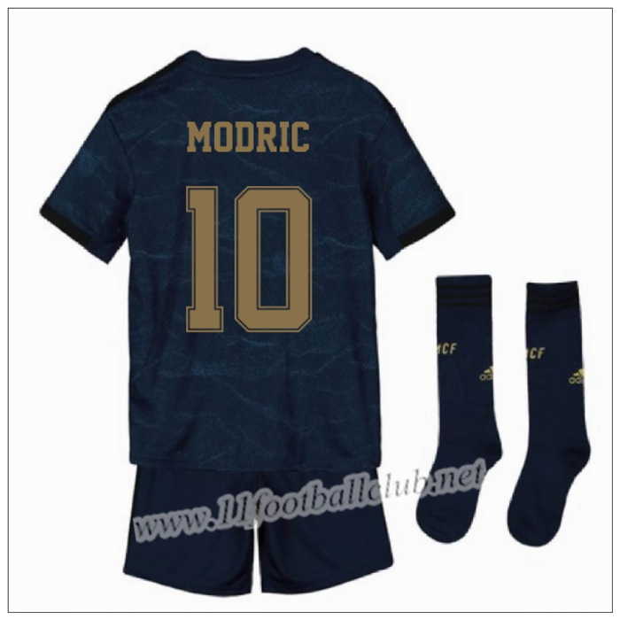 Officiel Nouveau Maillot Real Madrid MODRIC 10 Enfant Exterieur Bleu Foncé Adidas 19/20 Flocage