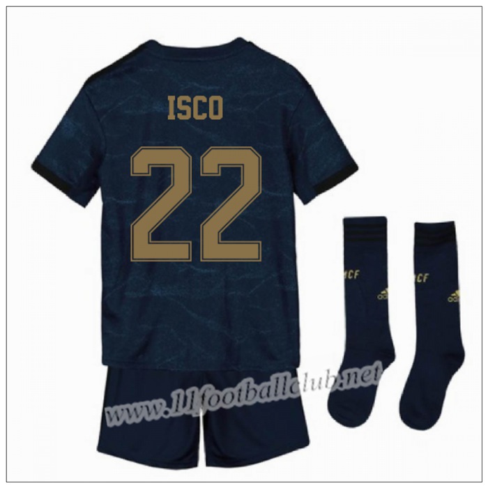 Officiel Nouveaux Maillot Real Madrid ISCO 22 Enfant Exterieur Bleu Foncé Adidas 19/20 Vintage