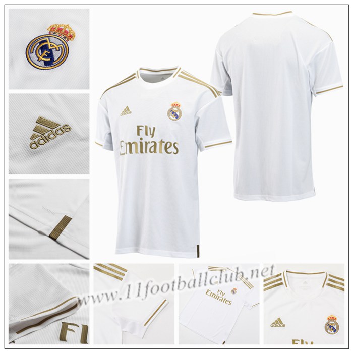 Nouveaux Maillot de Foot Real RAUL 7 Enfant Domicile Adidas 19/20 Pas Cher
