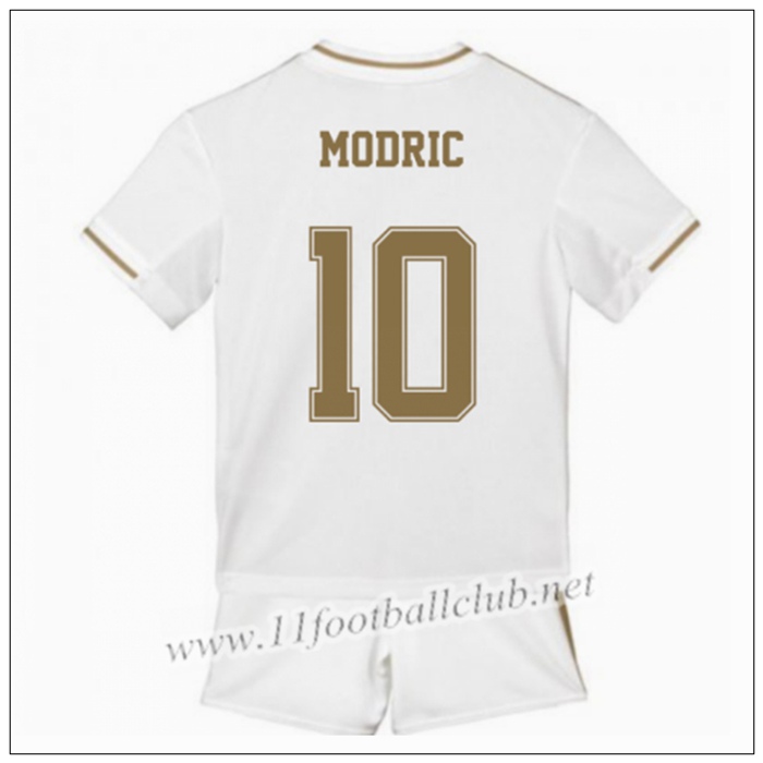 Officiel Nouveau Maillot Real Madrid MODRIC 10 Enfant Domicile Blanc Adidas 19/20 Floqué