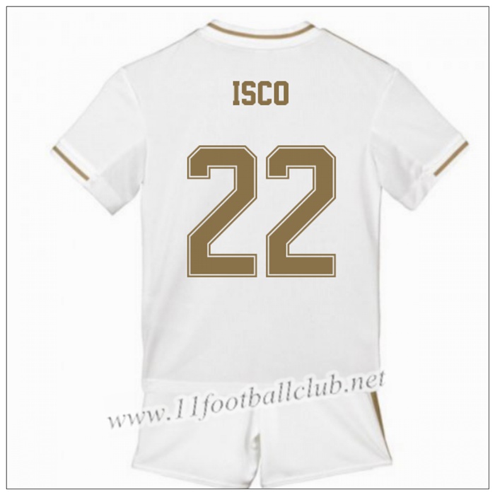 Officiel Nouveaux Maillot Real Madrid ISCO 22 Enfant Domicile Blanc Adidas 19/20 Officiel