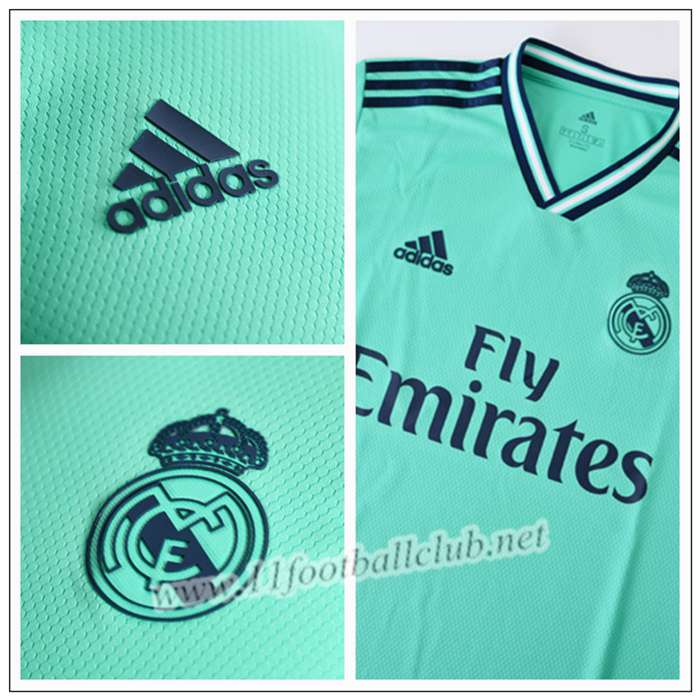 Maillot de Foot Real Enfant Menthe Verte Third 2019 2020 Pas Cher | 11footballclub Shop