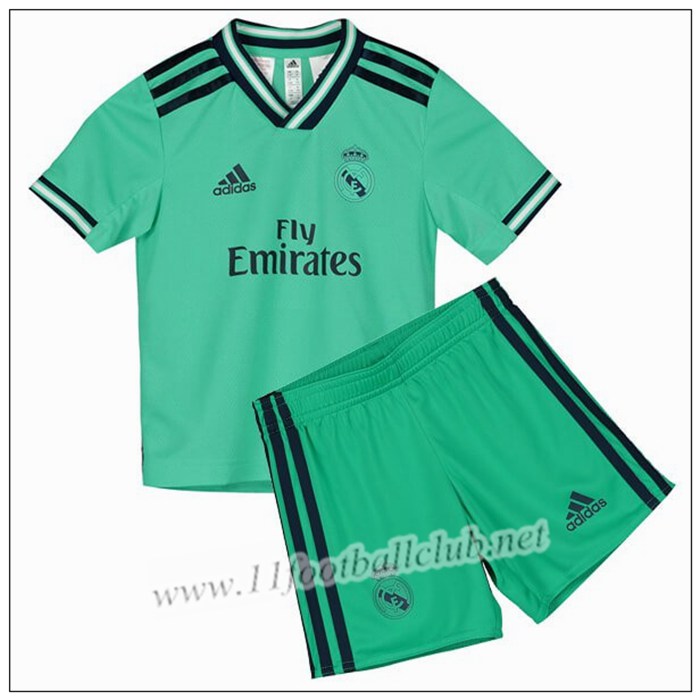 Officiel Nouveaux Maillot Real Madrid Enfant Third Menthe Verte Adidas 19/20 Officiel