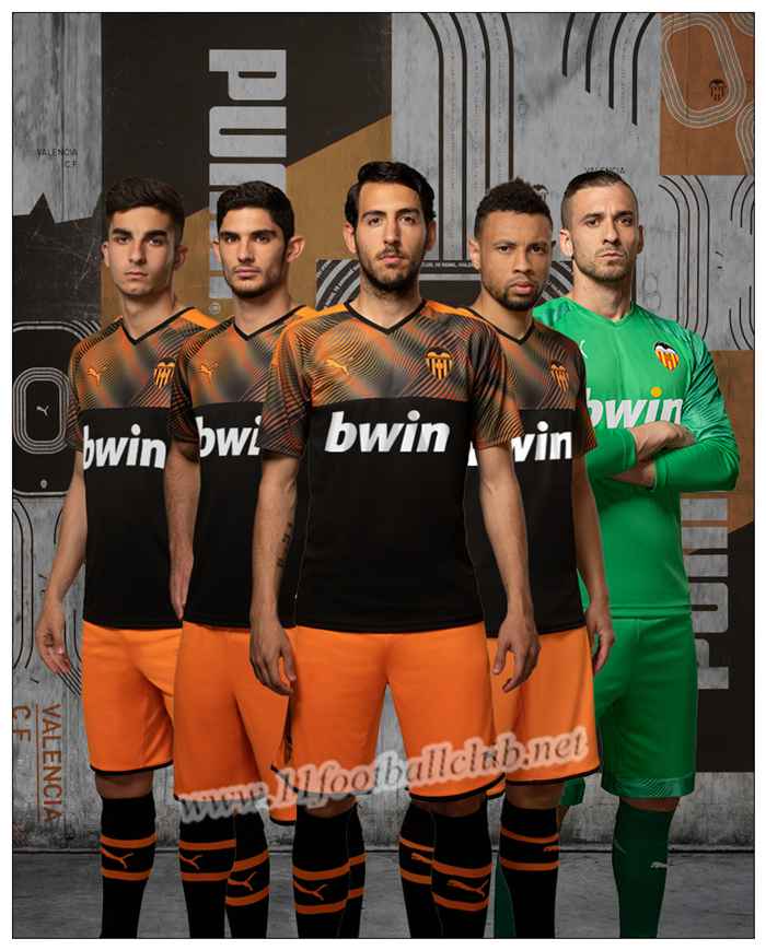 Maillot de Foot Valencia PAREJO 10 Enfant Orange Exterieur 2019 2020 Pas Cher - 11footballclub En Ligne