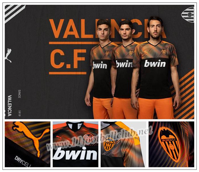 Nouveau Maillot de Foot Valencia PAREJO 10 Enfant Exterieur Puma 19/20 Pas Cher