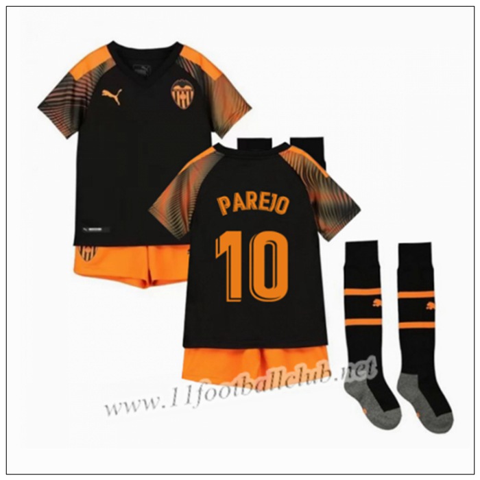 Officiel Nouveau Maillot Valencia PAREJO 10 Enfant Exterieur Orange Puma 19/20 Junior