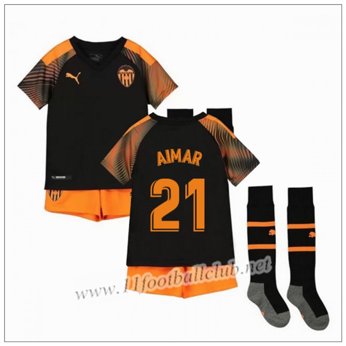 Officiel Nouveau Maillot Valencia AIMAR 21 Enfant Exterieur Orange Puma 19/20 Authentic