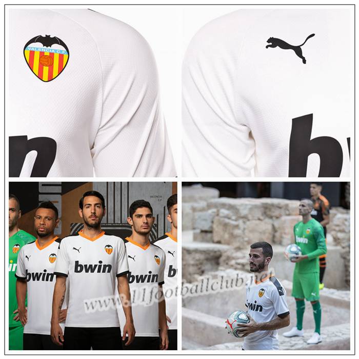 Maillot de Foot Valencia GAMEIRO 9 Enfant Blanc Domicile 2019 2020 Pas Cher | 11footballclub Online