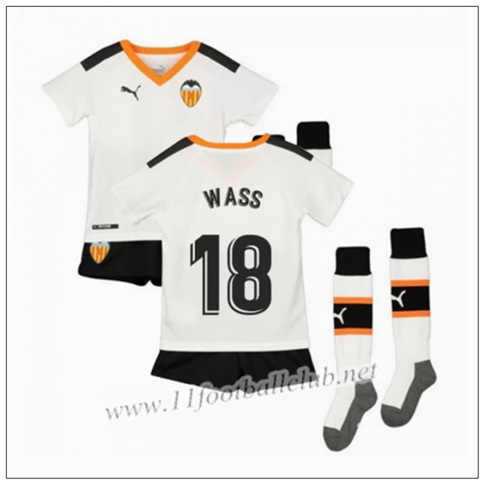 Officiel Nouveaux Maillot Valencia WASS 18 Enfant Domicile Blanc Puma 19/20 Personnalisable