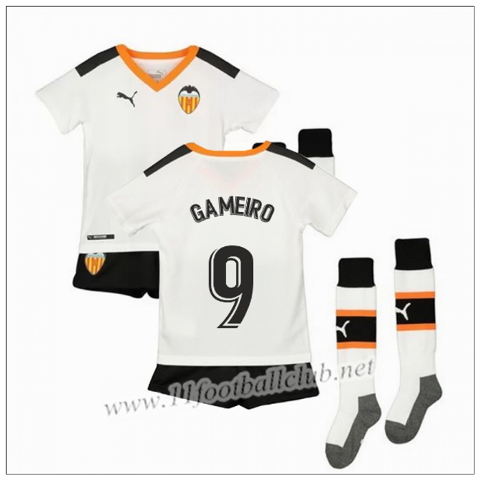 Officiel Nouveaux Maillot Valencia GAMEIRO 9 Enfant Domicile Blanc Puma 19/20 Officiel