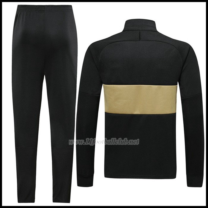Ensemble Veste Survetement de Foot Inter Milan Noir/Jaune 2019/2020