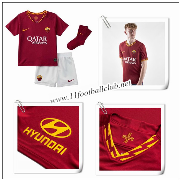 Le Nouveau Maillot du AS Roma Enfant Domicile Rouge 2019/20 Floqué Le Nouveau Maillot du AS Roma Enfant Domicile Rouge 2019/20 Floqué