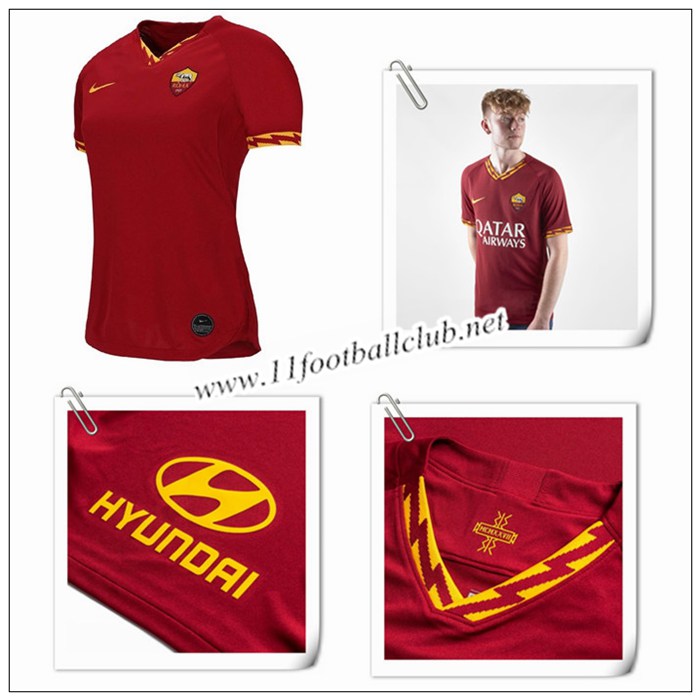 Le Nouveaux Maillot de AS Roma Femme Domicile Rouge 2019/20 Personnalisé Le Nouveaux Maillot de AS Roma Femme Domicile Rouge 2019/20 Personnalisé