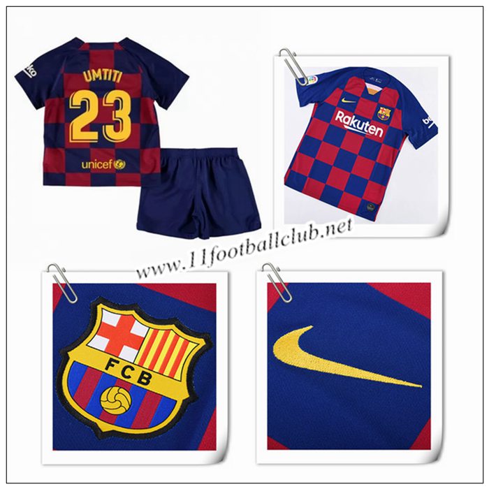 Le Nouveaux Maillot de Barcelone UMTITI 23 Enfant Domicile Bleu Et Rouge 2019/20 Floqué