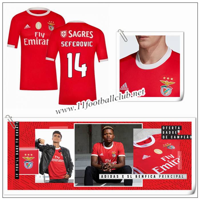 Le Nouveaux Maillot de Benfica SEFEROVIC 14 Domicile Rouge 2019/20 Floqué
