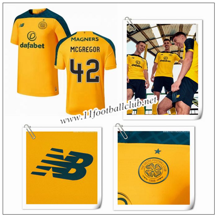 Le Nouveau Maillot du Celtics MCGREGOR 42 Exterieur Jaune 2019/20 Junior