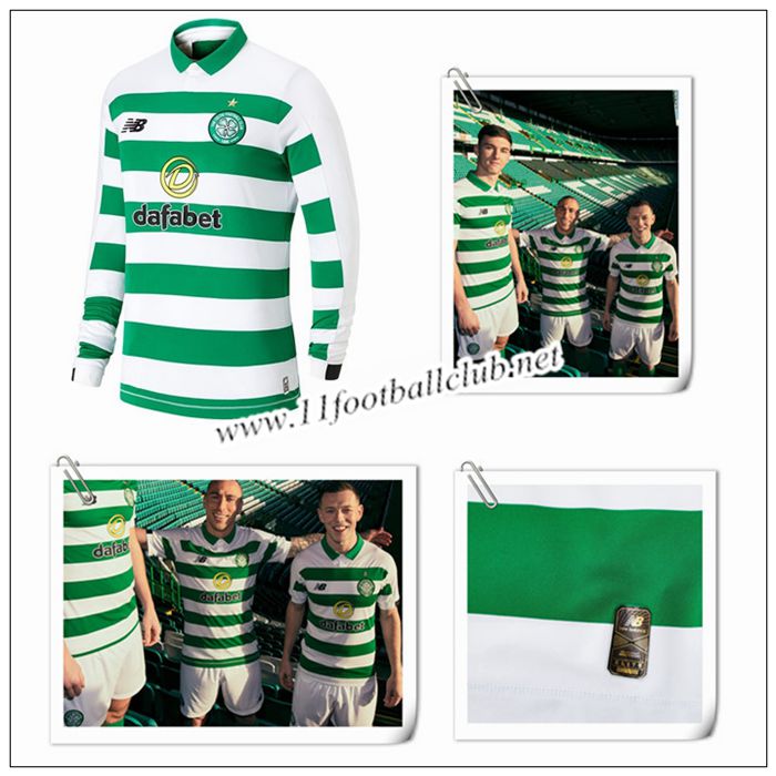 Le Nouveaux Maillot de Celtics Manche Longue Domicile Blanc/Vert 2019/20 Personnalisé