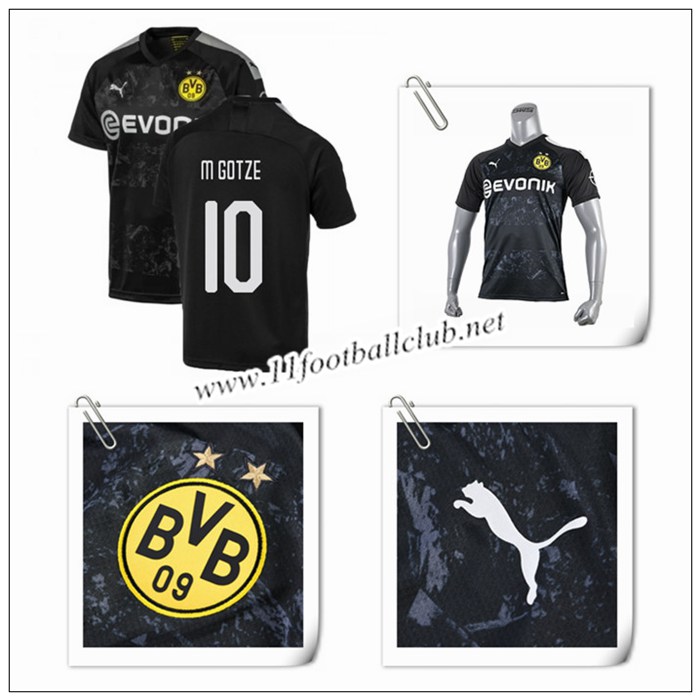 Le Nouveau Maillot du Dortmund M.GOTZE 10 Exterieur Noir 2019/20 Vintage Le Nouveau Maillot du Dortmund M.GOTZE 10 Exterieur Noir 2019/20 Vintage